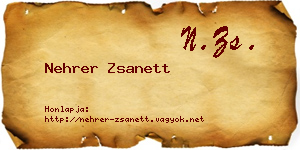 Nehrer Zsanett névjegykártya